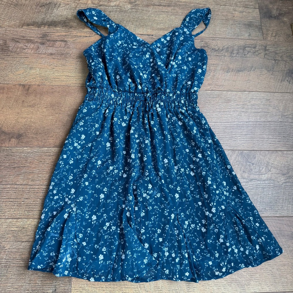 Franki Floral Chiffon Dress Kids‎ Size 8 Blue